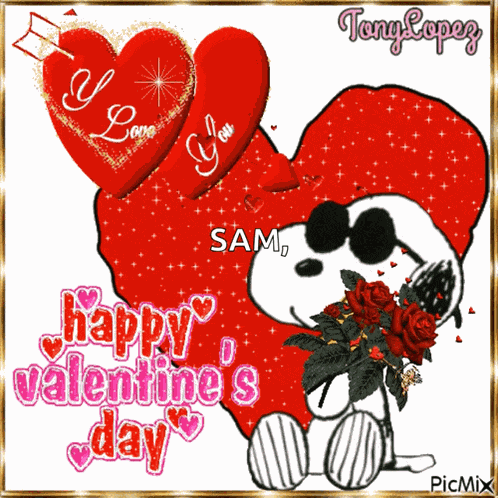 Happy Valentines Day Snoopy GIF