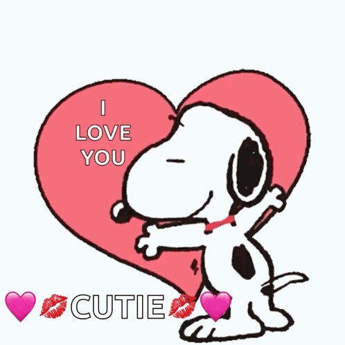 Happy Valentines Day Snoopy GIF