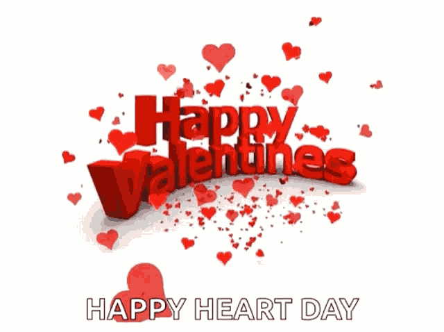 Happy Valentines Hearts GIF