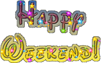 Happy Weekend Animated Text Sticker