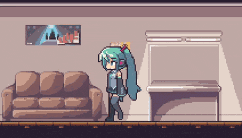 Hatsune Miku Pixel Art GIF