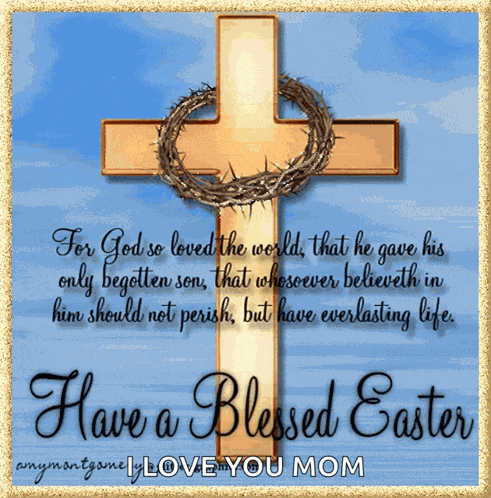 He Has Risen Cross GIF