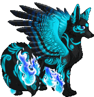He Is Hot Litarally He Is A Blue Fire Wolf Dragon Sticker