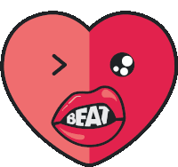 Heart Beat Heart Sticker