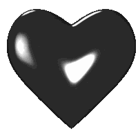 Heart Black Sticker