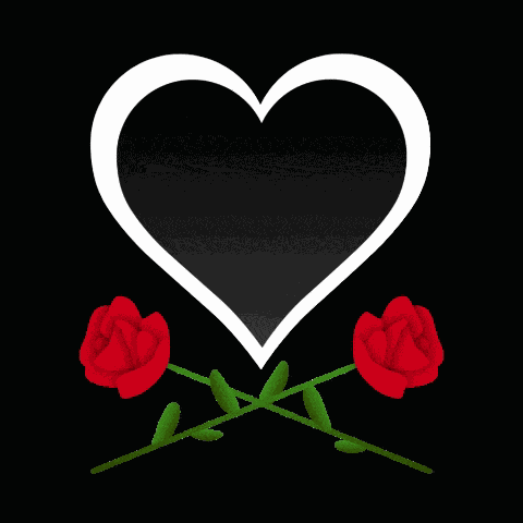 Heart Black Roses GIF