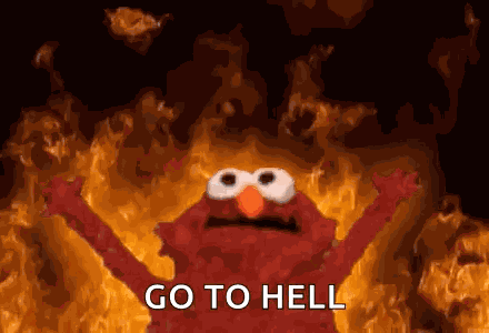 Hell Elmo GIF