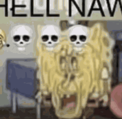 Hell Naw Spongebob GIF