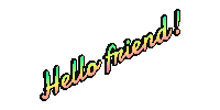 Hello Friend Sticker Sticker