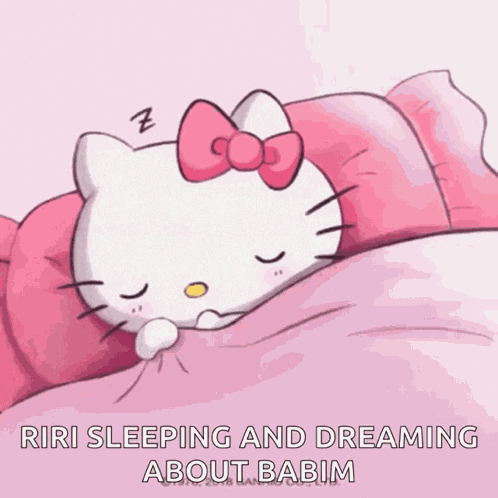 Hello Kitty Sleeping GIF