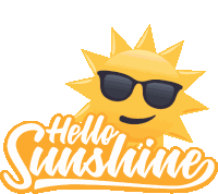 Hello Sunshine Summer Fun Sticker