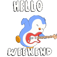 Hello Weekend Happy Friday Sticker