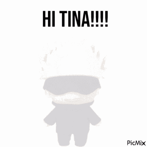Hey Tina Gojo Plush Hiii GIF