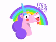 Hi Unicorn GIF