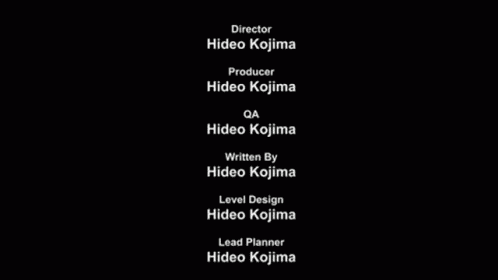 Hideo Kojima Credits GIF