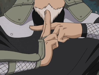 Hiruzen Hand Signs GIF
