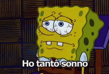 Ho Sonno Ho Tanto Sonno Sto Dormento Crollo Spongebob GIF