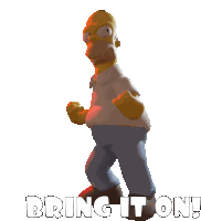 Homer Simpson Bring It On Sticker