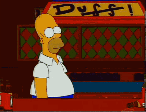 Homer Simpson Duff Beer GIF