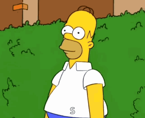 Homer Simpson Hide In Shrubs GIF