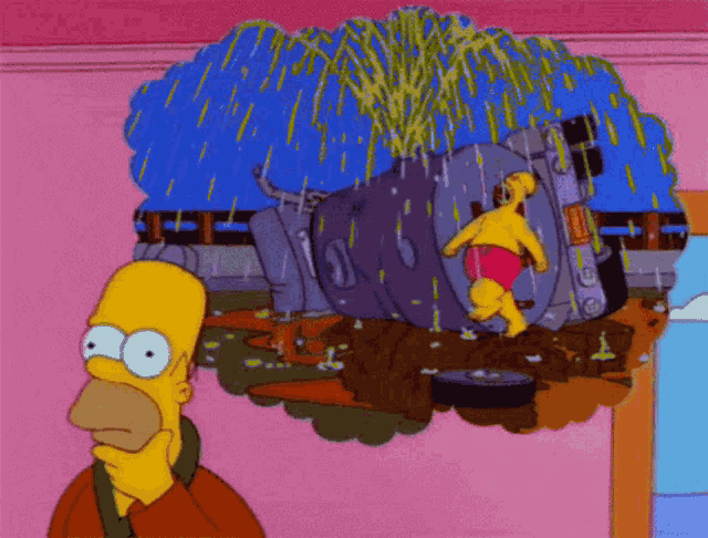 Homer Simpson Pee Truck GIF