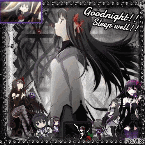 Homura Akemi Goodnight GIF
