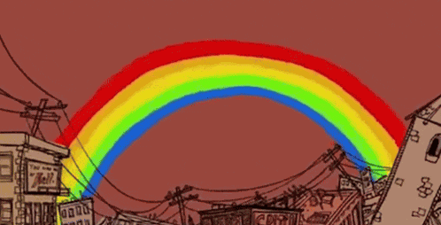 Hooray For Hell Rainbow GIF