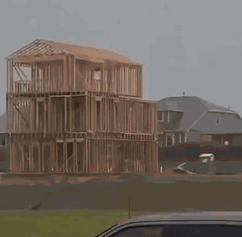 House Falls Down GIF
