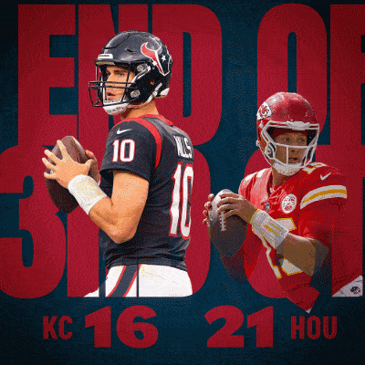 Houston Texans (21) Vs. Kansas City Chiefs (16) Third-fourth Quarter Break GIF