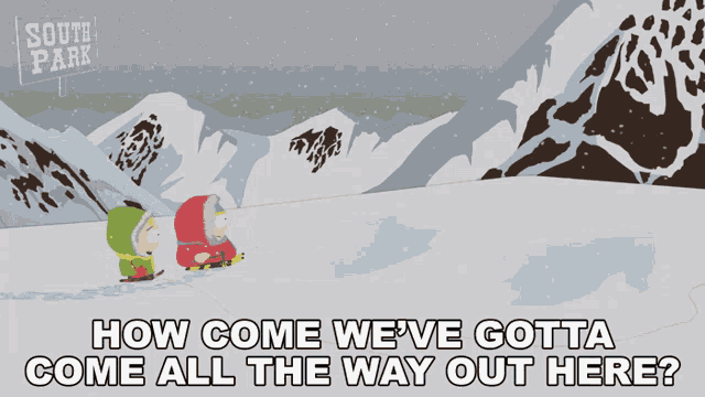 How Come Weve Gotta Come All The Way Out Here Butters Stotch GIF