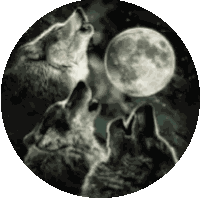 Howlingatthe Moon Wolf Sticker