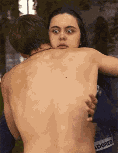 Hug Awkward GIF