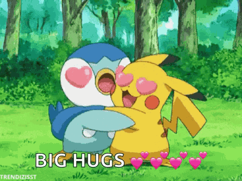 Hug Pokemon GIF