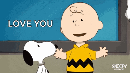 Hugging Charlie Brown GIF