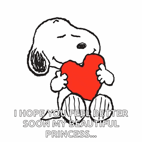 Hugging Heart Snoopy GIF