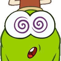 Hypnotized Om Nom Sticker