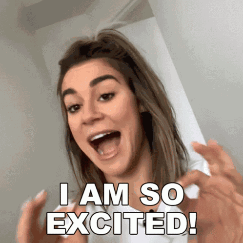I Am So Excited Grace GIF
