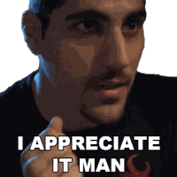 I Appreciate It Man Rudy Ayoub Sticker