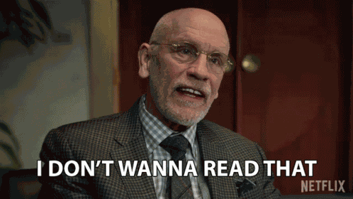 I Dont Wanna Read That Dr Adrian Mallory GIF