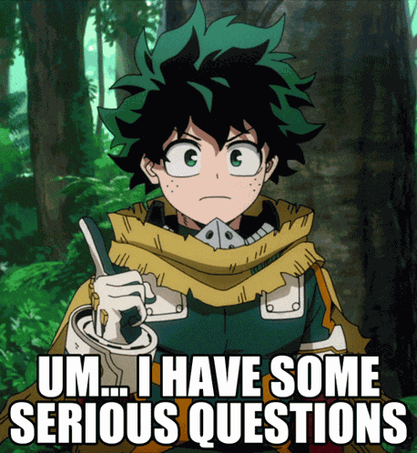 I Have Questions Deku GIF