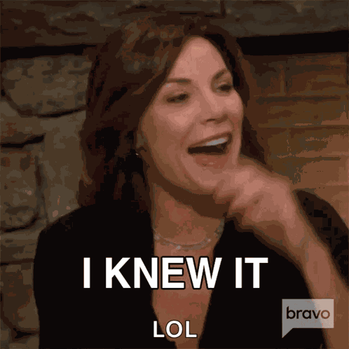 I Knew It Real Housewives Of New York GIF