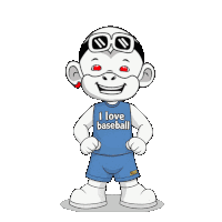 I Love Baseball Baseball Fan Sticker