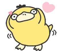 I Love It Psyduck Sticker