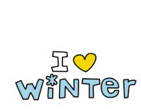 I Love Winter Winter Sticker