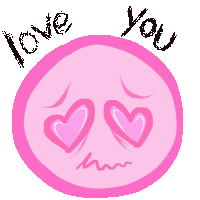 I Love You Pink Sticker