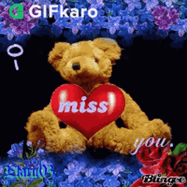 I Miss You Gifkaro GIF