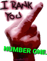I Rank You Number One Flipping The Bird Sticker