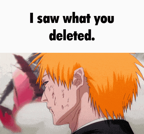 I Saw What You Deleted Ichigo GIF