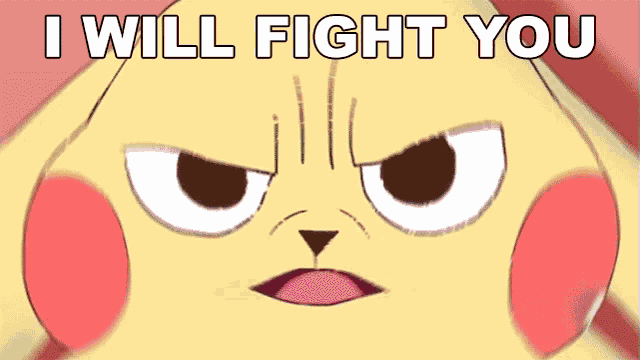 I Will Fight You Pikachu GIF