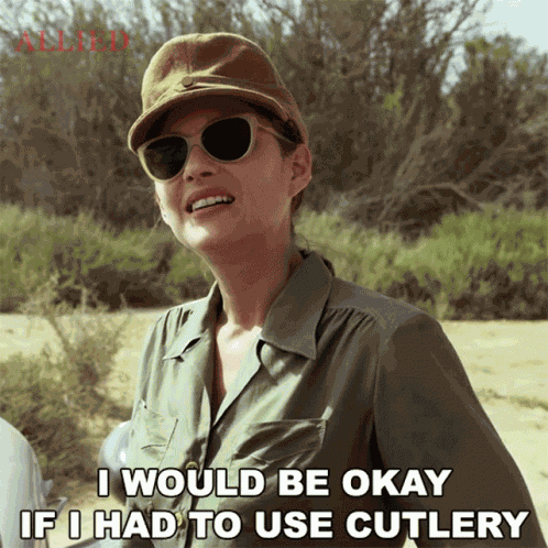 I Would Be Okay If I Had To Use Cutlery Marion Cotillard GIF